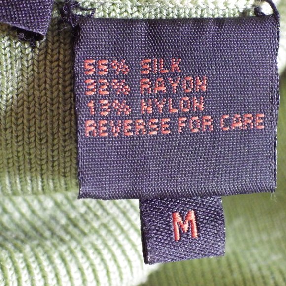 Darjoni Silk Blend Turtleneck Sweater/ Ombre Green to Brown/ Medium - Picture 8 of 9